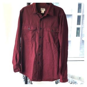 Red checkered button down